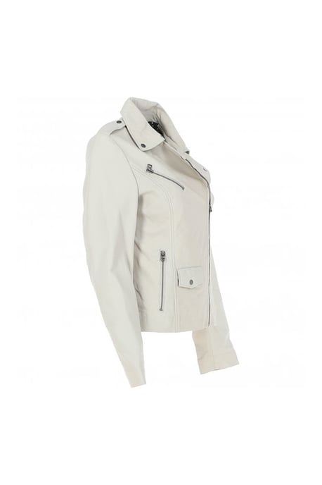 'Furia' Real Leather Slim Fit Biker Jacket - Image 4
