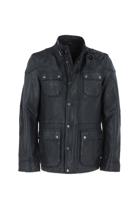 'AMJ-5' Real Leather Safari Jacket - Image 2