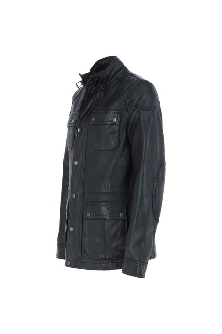 'AMJ-5' Real Leather Safari Jacket - Image 3