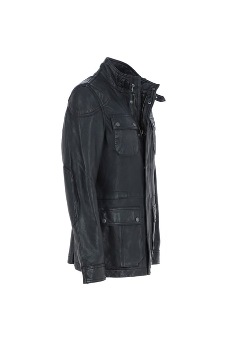 'AMJ-5' Real Leather Safari Jacket - Image 5