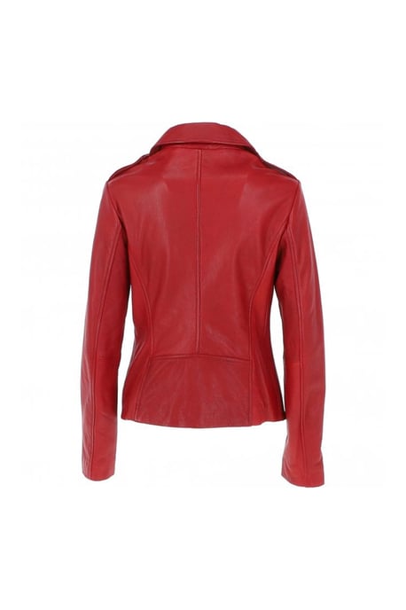 'Furia' Real Leather Slim Fit Biker Jacket - Image 3