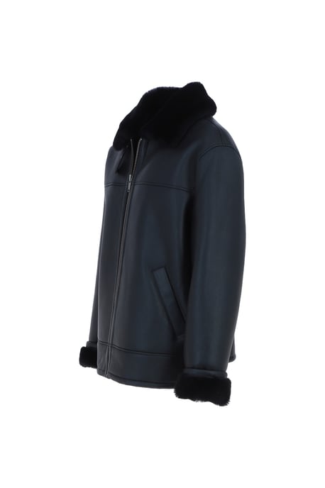 'Hunter' Genuine Sheepskin Aviator Jacket - Image 3