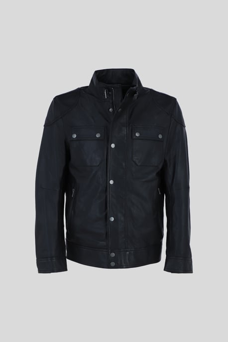 AMJ-4' Real Leather Fashion Biker Jacket - Image 1