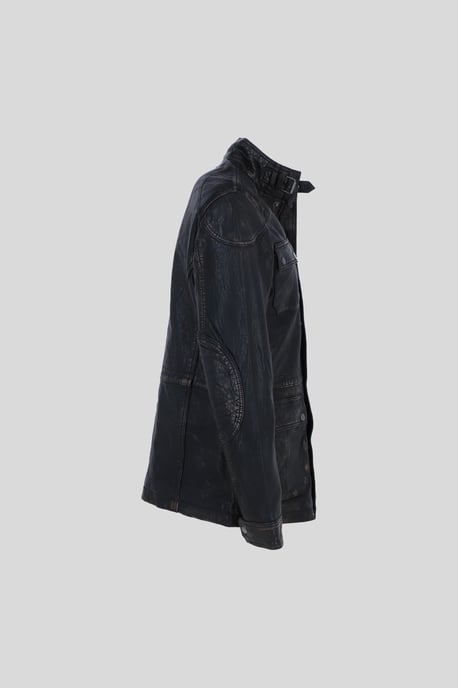 'AMJ-5' Real Leather Safari Jacket - Image 4