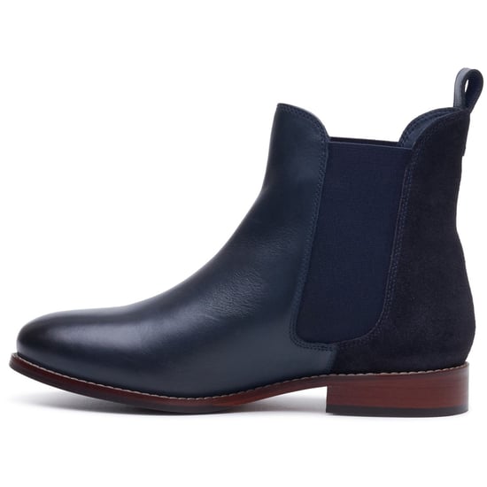 Hush Puppies Colette Leather Women's Navy Wide Fit Flat Chelsea Boots - Image 6