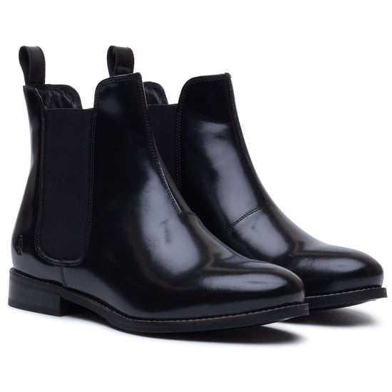 Hush Puppies Colette Leather Women's Black Wide Fit Flat Chelsea Boots - Image 3