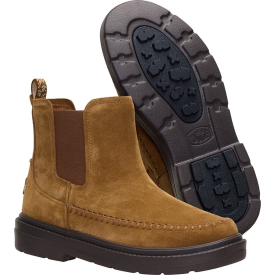 HEYDUDE Sienna Leren Dames Cognac Platte Chelsea Boots - Image 4