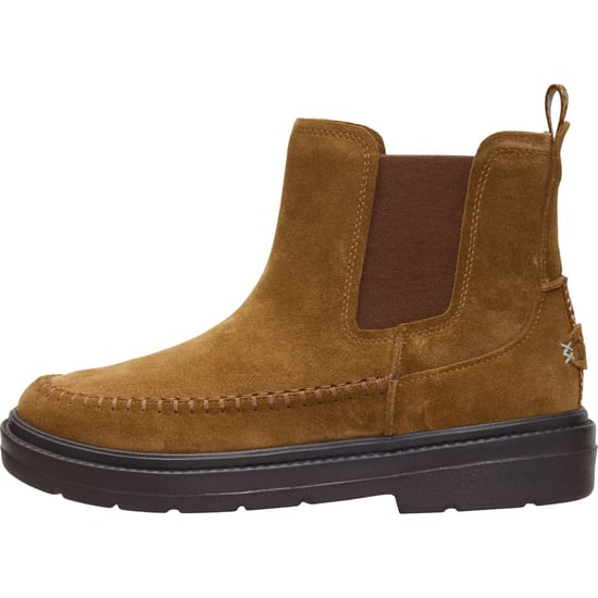 HEYDUDE Sienna Leren Dames Cognac Platte Chelsea Boots - Image 6
