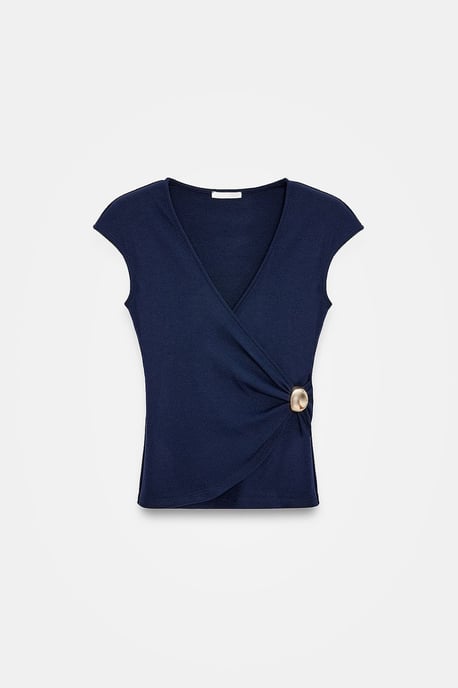 Women’s Slim Fit Wrap Blouse - Image 5