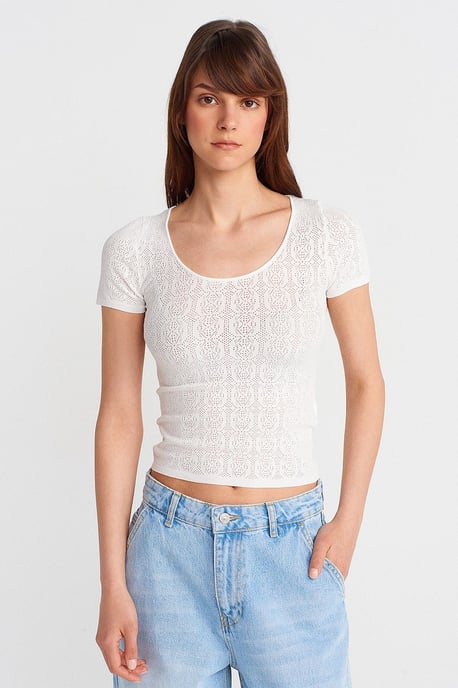 Slim Fit Ribbed Textured Blouse - Image 1