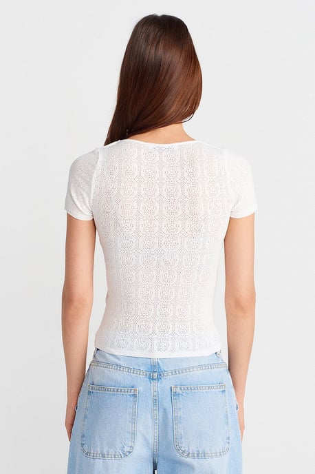 Slim Fit Ribbed Textured Blouse - Image 2