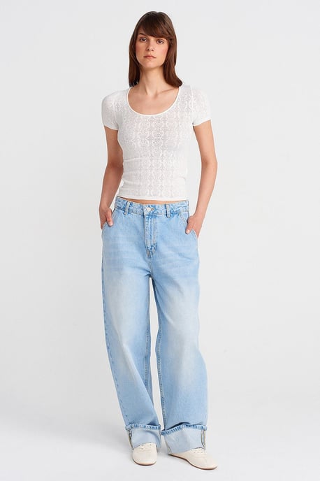 Slim Fit Ribbed Textured Blouse - Image 4