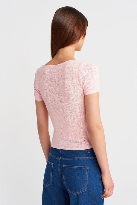 Slim Fit Ribbed Textured Blouse - Image 2