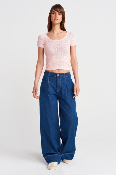 Slim Fit Ribbed Textured Blouse - Image 4
