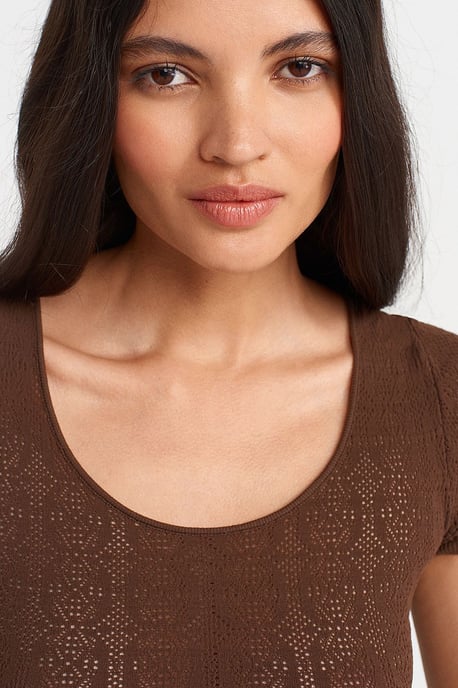 Slim Fit Ribbed Textured Blouse - Image 3