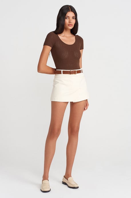 Slim Fit Ribbed Textured Blouse - Image 4