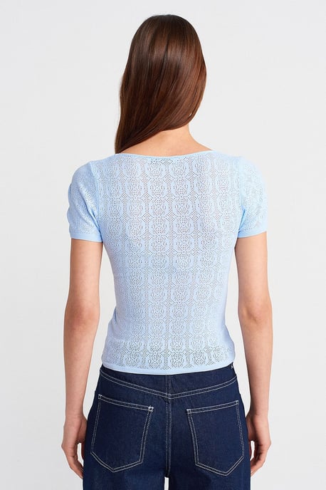 Slim Fit Ribbed Textured Blouse - Image 2