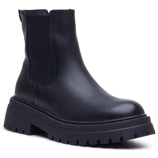 Hush Puppies Rose Chelsea Leather Women's Black Heeled Chelsea Boots - Image 1