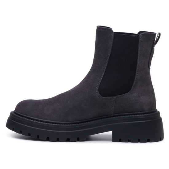 Hush Puppies Rose Chelsea Läder Dam Grå Klackade Chelsea Stövlar - Image 6