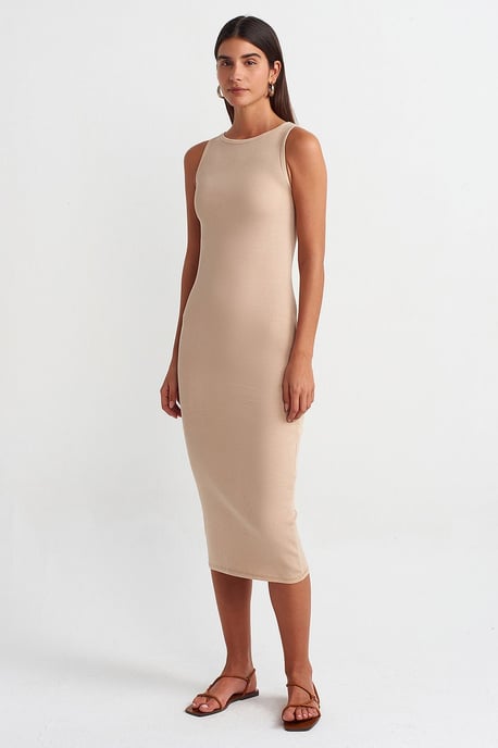 Mouwloze Bodycon Midi Jurk - Image 1