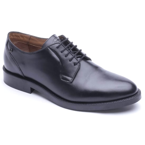 Base London Luca Leather Men's Black Derby Shoes - Image 1