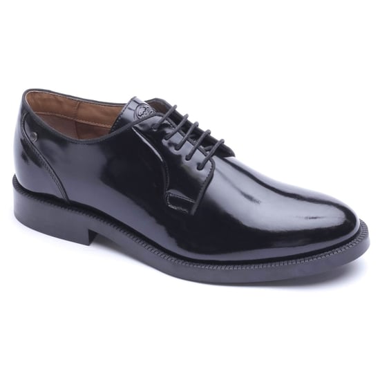 Base London Luca Leather Men's Black Derby Shoes - Image 1