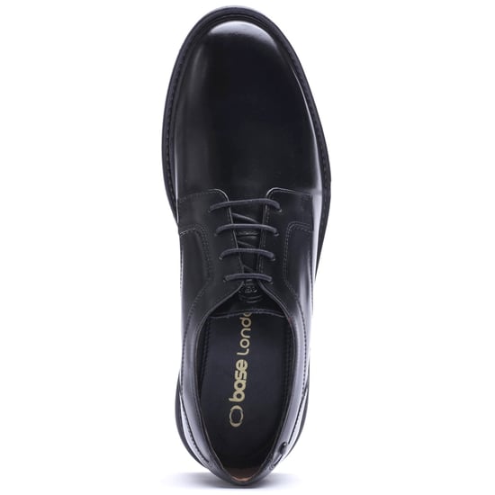 Base London Carter Leather Men's Black Derby Shoes - Image 4