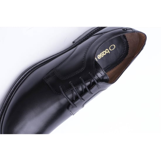 Base London Carter Leather Men's Black Derby Shoes - Image 6