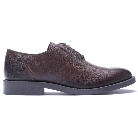 Base London Luca Läder Herr TUMBLED BRUN Derby Skor - Image 5