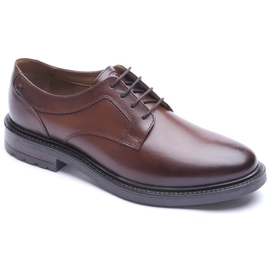 Base London Carter Leather Men's BROWN Derby Shoes - Image 1