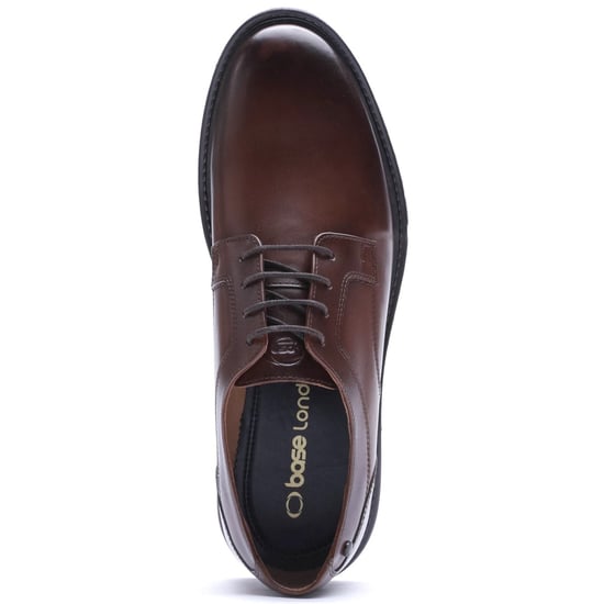Base London Carter Leather Men's BROWN Derby Shoes - Image 4