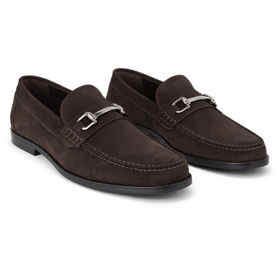 Roamers M595 Mens Loafer Shoes Dark Brown - Image 2