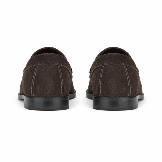 Roamers M595 Mens Loafer Shoes Dark Brown - Image 4