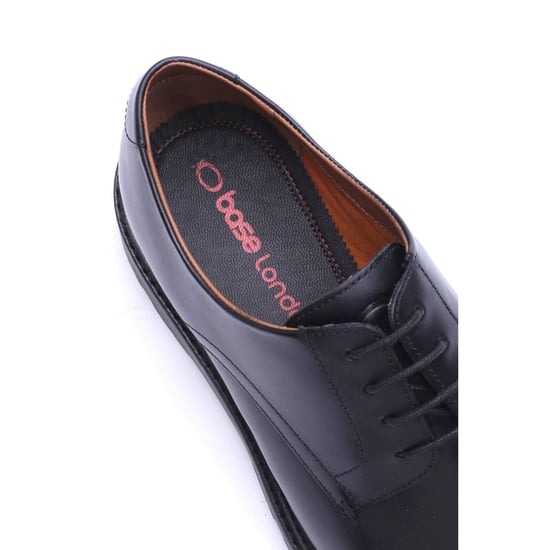 Base London Vector Leather Men's Black Lace-Up Shoes - Image 6