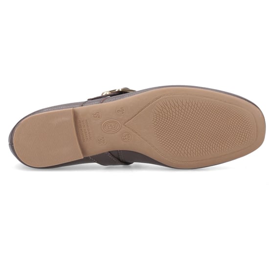 Hush Puppies Charlene Stud Ballerina Leather Women's Chocolate Flats - Image 2