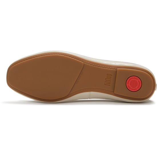 Fitflop Delicato Bow Leather Women's Hazy Taupe Flats - Image 2