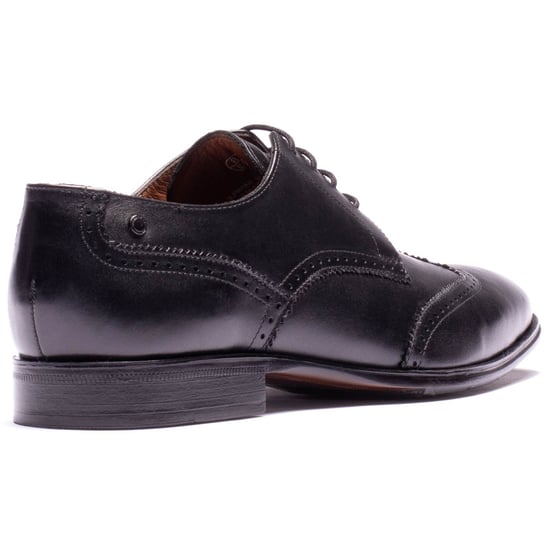 Base London Sloane Leather Men's Black Brogues Shoes - Image 2