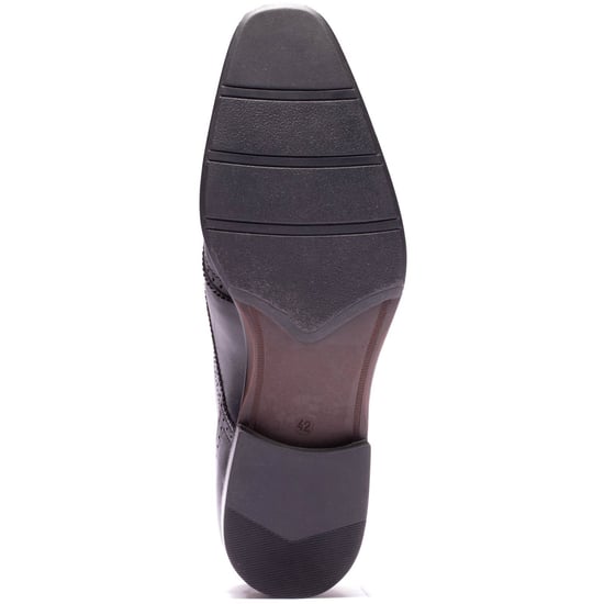 Base London Sloane Leather Men's Black Brogues Shoes - Image 3