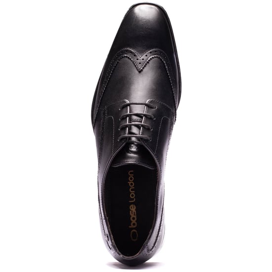 Base London Sloane Leather Men's Black Brogues Shoes - Image 4