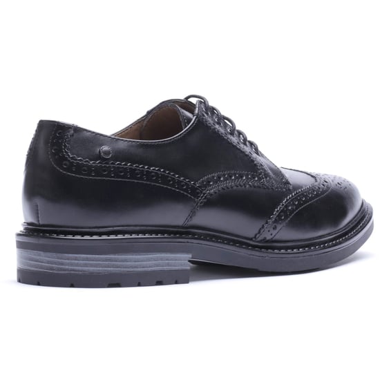 Base London Tanner Leather Men's Black Brogues Shoes - Image 2