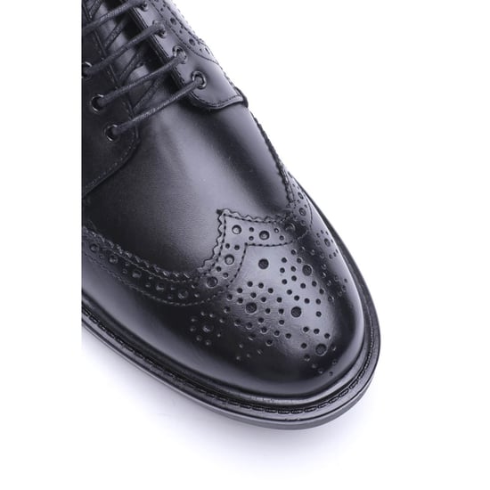 Base London Tanner Leather Men's Black Brogues Shoes - Image 6