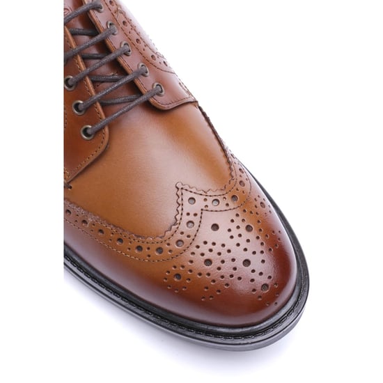Base London Tanner Leather Men's TAN Brogues Shoes - Image 6