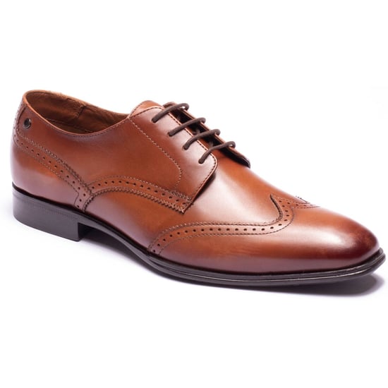 Base London Sloane Leather Men's TAN Brogues Shoes - Image 1