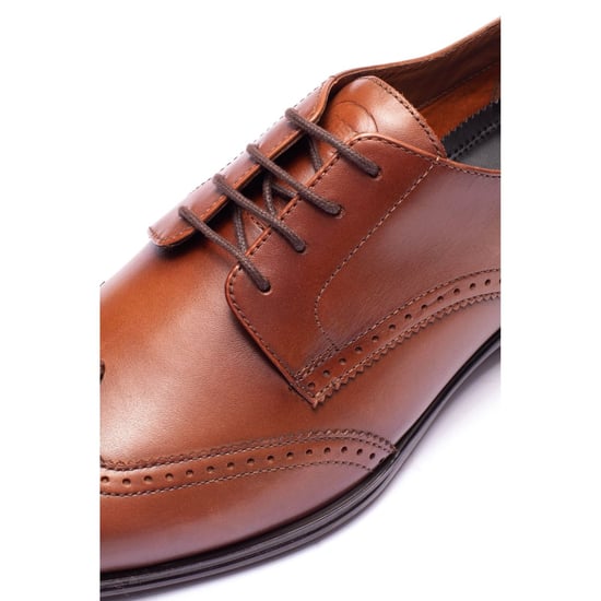 Base London Sloane Leather Men's TAN Brogues Shoes - Image 6