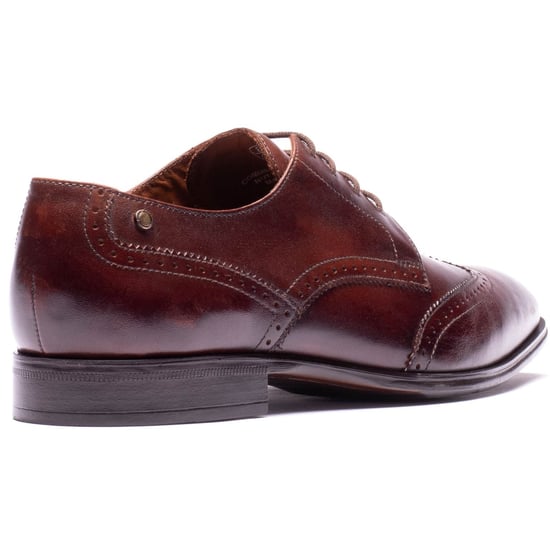 Base London Sloane Leather Men's BROWN Brogues Shoes - Image 2