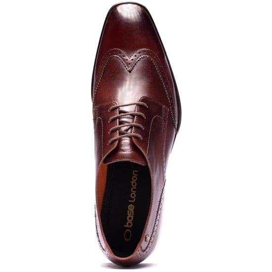 Base London Sloane Leather Men's BROWN Brogues Shoes - Image 3