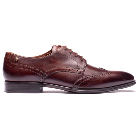 Base London Sloane Leather Men's BROWN Brogues Shoes - Image 4