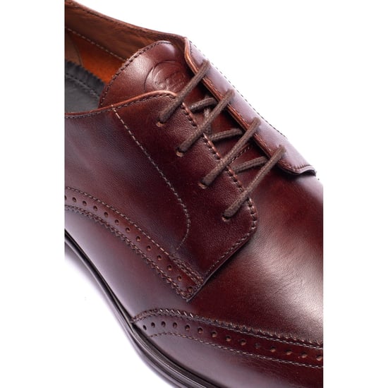 Base London Sloane Leather Men's BROWN Brogues Shoes - Image 5