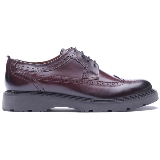 Base London Phase Leather Men's WASHED BROWN Brogues Shoes - Image 5