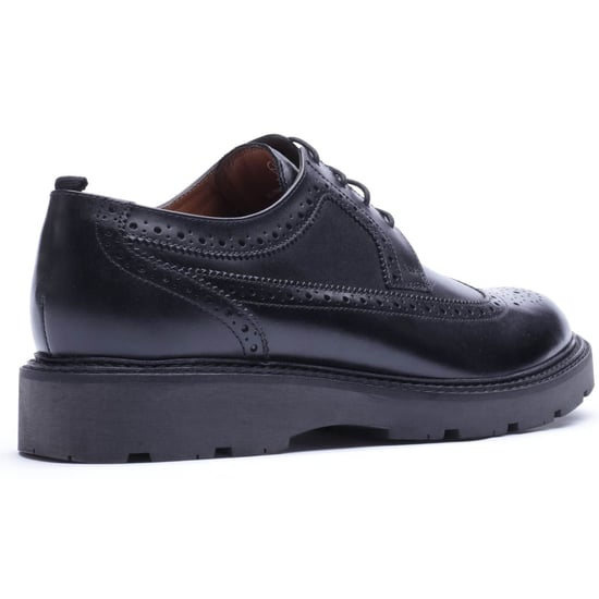 Base London Phase Leather Men's WAXY Black Brogues Shoes - Image 2